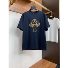 루이비통 남성 머서라이즈드 코튼 라운드넥 반팔 티셔츠 001-190060
