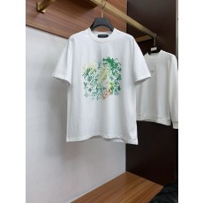 루이비통 남성 순면 라운드넥 반팔 티셔츠 001-190074