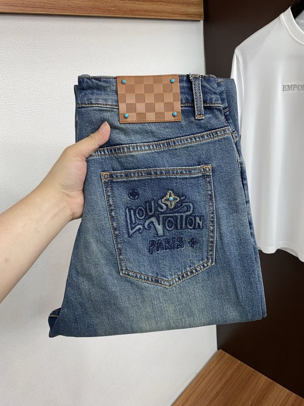 루이비통 남성용 고탄력 수입 데님 팬츠 001-190105