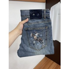 루이비통 남성용 고탄력 수입 데님 팬츠 001-190111