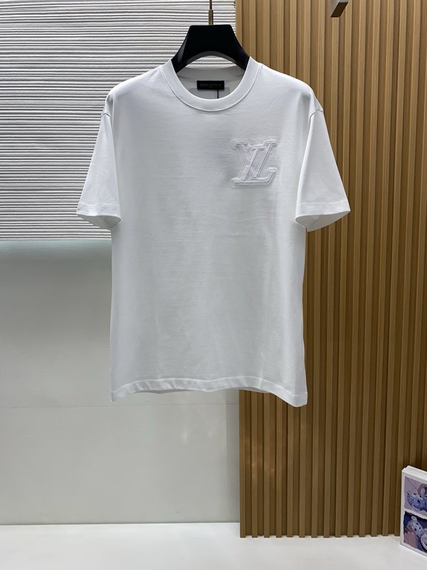루이비통 남성 머서라이즈드 코튼 반팔 티셔츠 001-190193