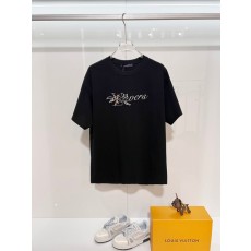 루이비통 울프 헤드 자수 라운드 티셔츠 001-190332