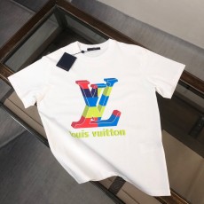 루이비통 남성 여름 라운드넥 반팔 티셔츠 001-190369