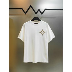 루이비통 헤비 엠브로이더리 라운드넥 반팔 티셔츠 001-190397