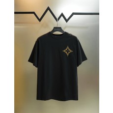 루이비통 헤비 엠브로이더리 라운드넥 반팔 티셔츠 001-190398