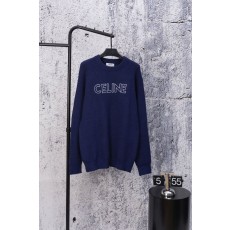 셀린 자수 로고 라운드 니트 스웨터 001-190480