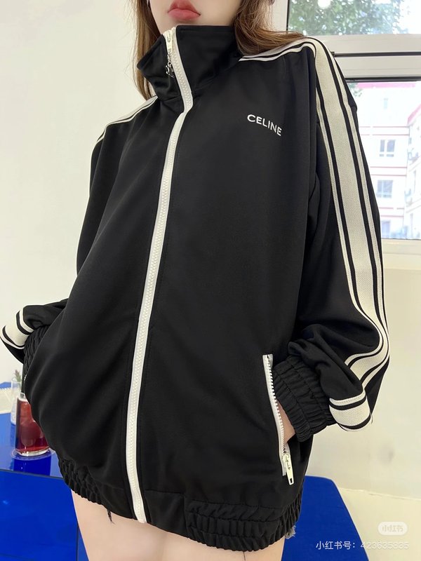 셀린 로고 자수 스탠드 칼라 자켓 001-190482