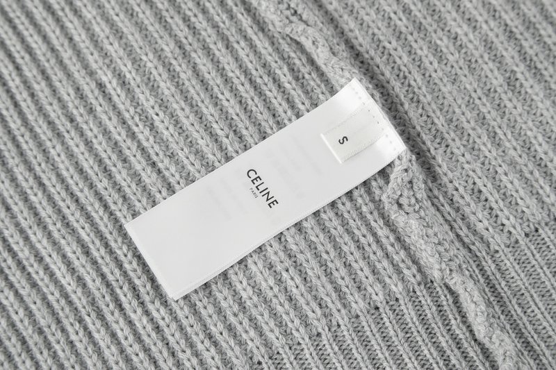 셀린 패치 레터 자수 후드 니트 001-190551