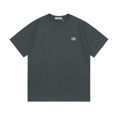셀린 심플 자수 로고 유니섹스 반팔 티셔츠 001-190565