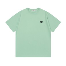 셀린 2026 년 신규 심플 자수 로고 반팔 티셔츠 001-190567