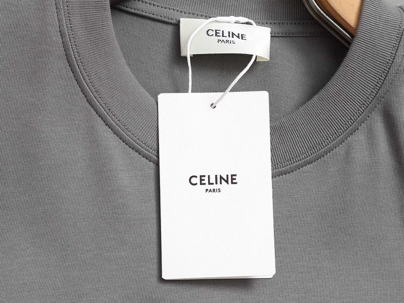 셀린 CELINE 3D 엠보싱 순면 반팔 티셔츠 001-190586