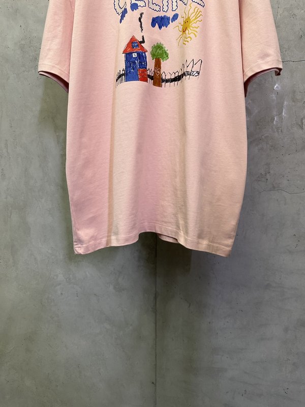 셀린 26SS 드로잉 시리즈 프린트 중후면 코튼 티셔츠 001-190596