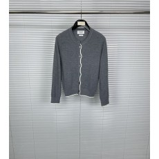 톰브라운 컬러 블록 라운드 니트 카디건 001-190704