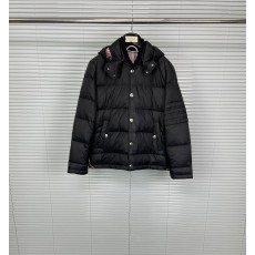 톰브라운 블랙 후드 탈착 가능한 롱패딩 자켓 001-190831