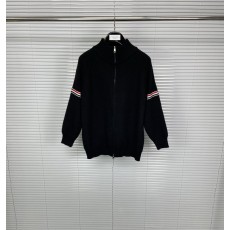 톰브라운 레드 화이트 블루 스트라이프 지퍼 카디건 001-190842