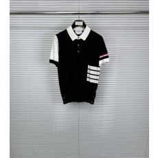 톰브라운 남성 칼라 포인트 니트 반팔 폴로 셔츠 001-190860