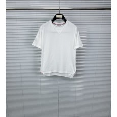 톰브라운 밑단 테이프 스트라이프 순면 반팔 티셔츠 001-190875