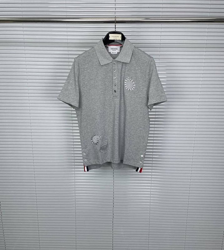톰브라운 페이즐리 자수 칼라 반팔 셔츠 001-190952