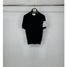 톰브라운 4 바 니트 라운드 넥 반팔 티셔츠 001-190968