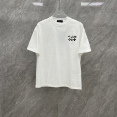 26SS早春 패치 워크 레터 면 반팔 티셔츠 001-191001