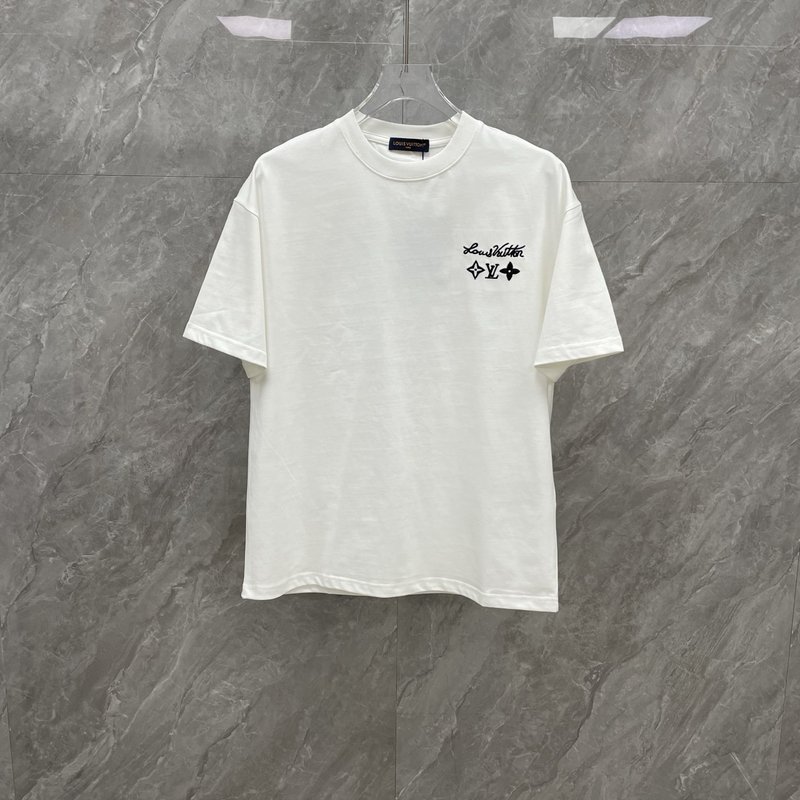 26SS早春 패치 워크 레터 면 반팔 티셔츠 001-191001