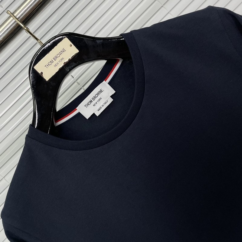 브라운 Thom Browne 순면 티셔츠 001-191023
