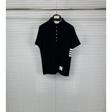 톰브라운 사이드 4 바 스트라이프 순면 폴로 셔츠 001-191041