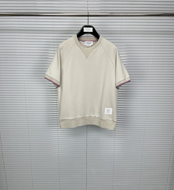 톰브라운 소매 스트라이프 피케 티셔츠 001-191062