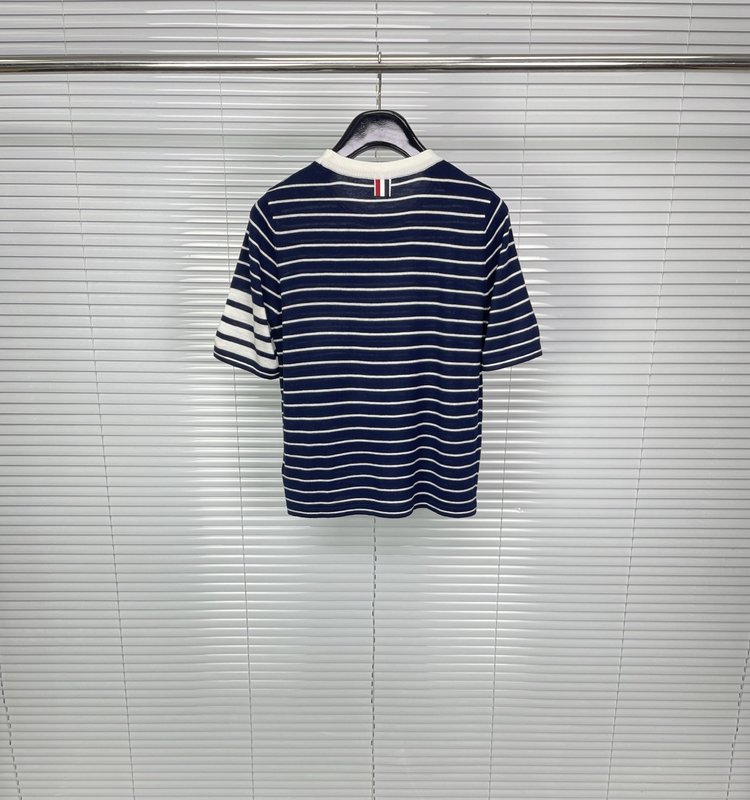 톰브라운 스트라이프 라운드넥 반팔 티셔츠 001-191063