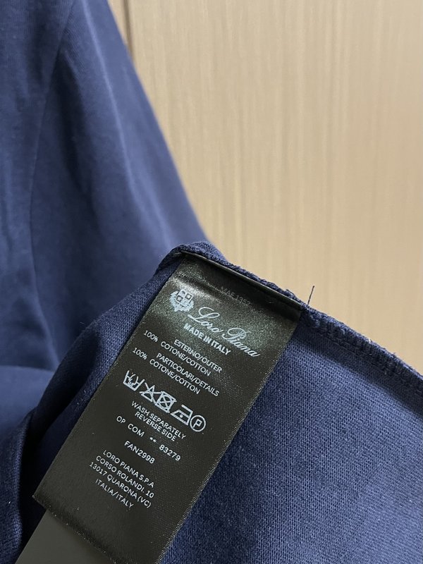 로로피아나 양면 액상 암모니아 면 반팔 티셔츠 001-191118