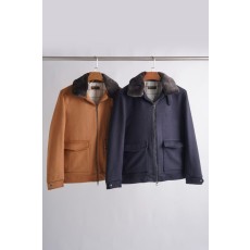 로로피아나 모피 칼라 울 혼방 자켓 001-191130