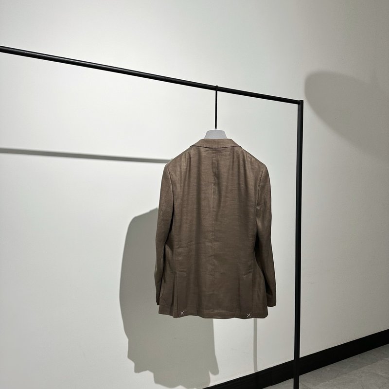 포그 커피 린넨 혼방 남성 캐주얼 재킷 001-191152