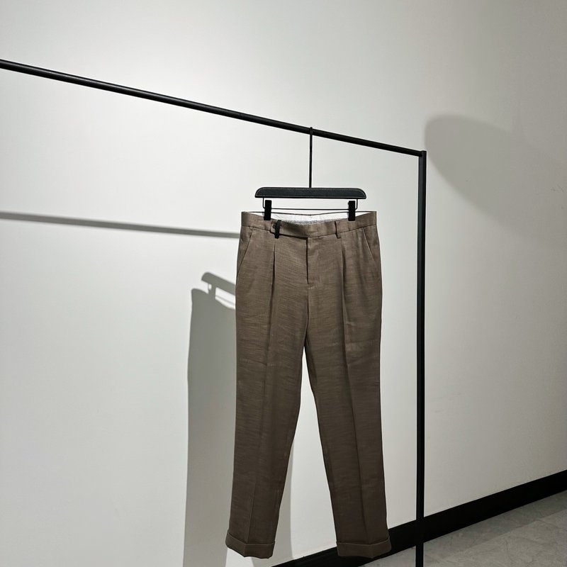 린넨 혼방 남성 캐주얼 슬랙스 001-191153