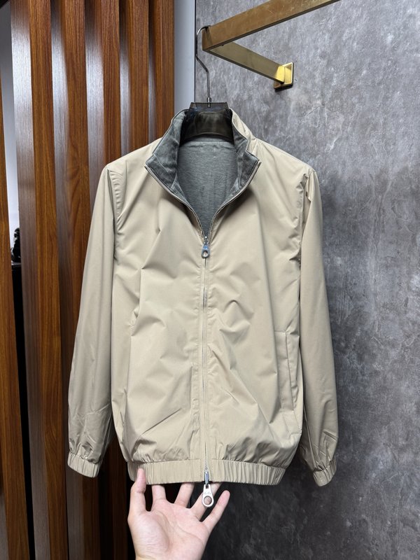 로로피아나 양면 착용 스탠딩 칼라 자켓 001-191285