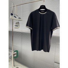 로로피아나 남성 오버랩 립 칼라 반팔 티셔츠 001-191288