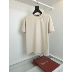 로로피아나 린넨 라운드넥 반팔 티셔츠 001-191343