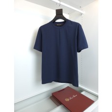 로로피아나 린넨 라운드넥 반팔 티셔츠 001-191344