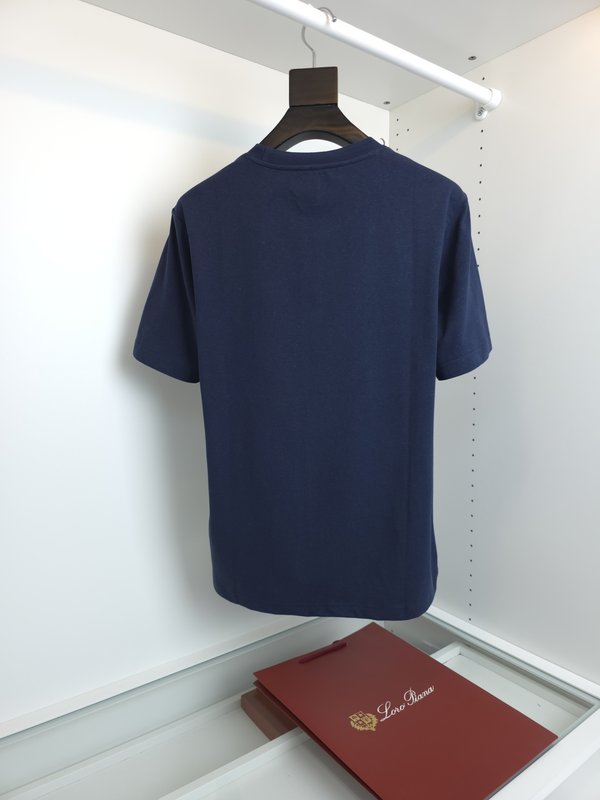 로로피아나 린넨 라운드넥 반팔 티셔츠 001-191344