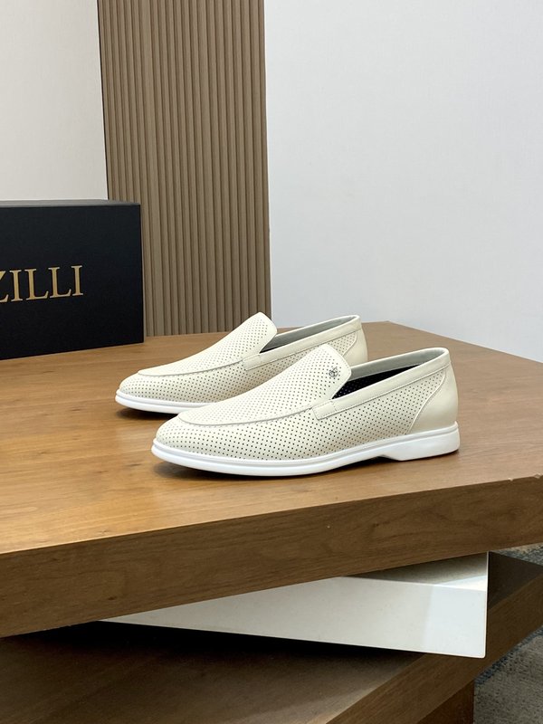 ZILLI 프랑스 럭셔리 남성용 통기성 가죽 신발 001-191748