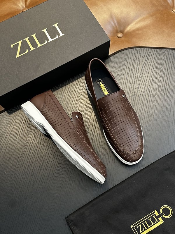 Zilli 이탈리아 남성 수제 송아지 가죽 구두 001-191786