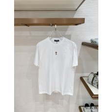 크롬하츠 280g 순면 자수 프린트 반팔 티셔츠 001-191987