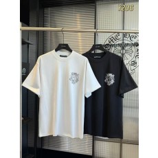크롬하츠 남성용 26早春 숏슬리브 티셔츠 앞뒤 프린트 001-191999
