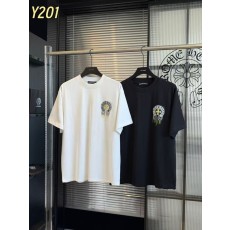 크롬하츠 26 早春 남성 반팔 티셔츠 앞뒤 프린트 001-192000