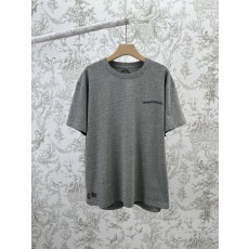 크롬하츠 26SS 그레이 스크롤 크로스 반팔 티셔츠 001-192023