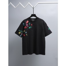 크롬하츠 중공 자수 순면 반팔 티셔츠 001-192036