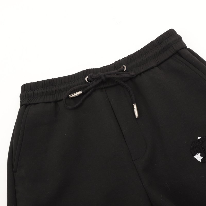크롬하츠 블랙 패치 자수 쇼츠 001-192066