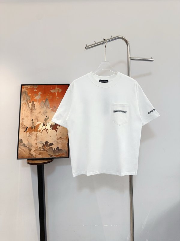 크롬하츠 산스크리트 말발굽 포켓 순면 반팔티 001-192115