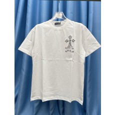 크롬하츠 헤비 크로스 자수 커플 반팔 티셔츠 001-192123