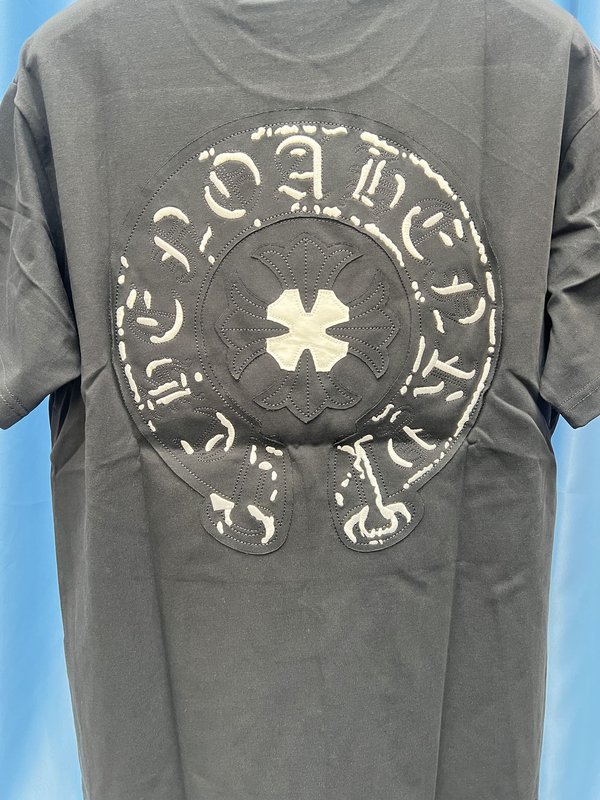 크롬하츠 중공 십자가 자수 커플 반팔 티셔츠 001-192125