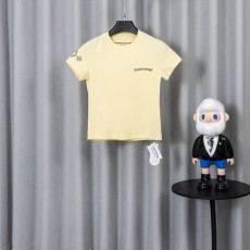 크롬하츠 중공 세척 입체 프린트 반팔 티셔츠 001-192155